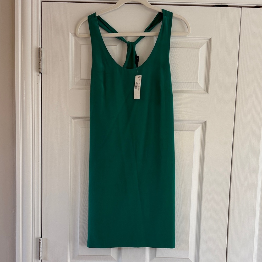 J. Crew Green Backless Dress